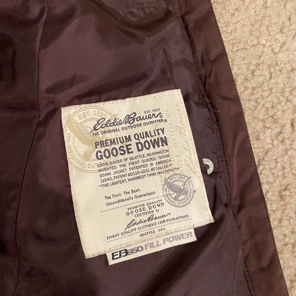 Eddie Bauer Women’s Goose Down Maroon Vest XS - Picture 5 of 7